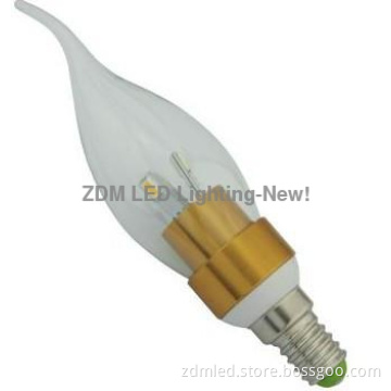 3w glass shape E14 LED candle light